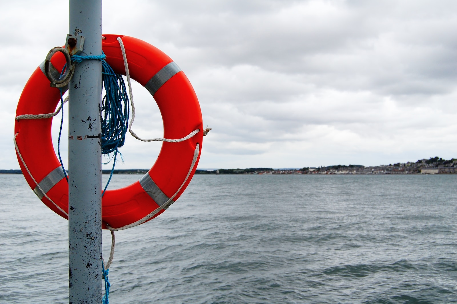 a life preserver on a boat in the water